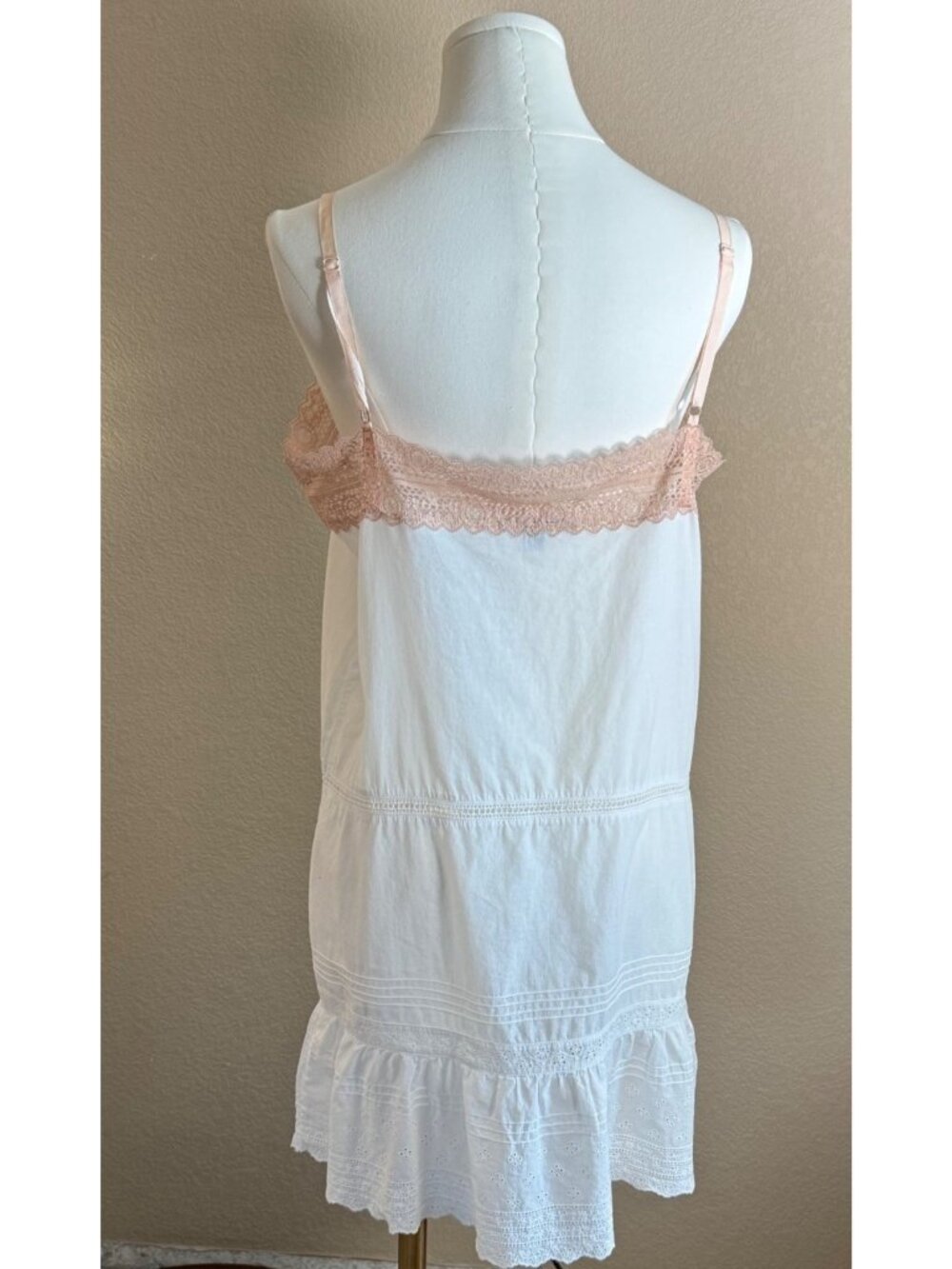Princesse Tam Tam Slip Dress Lace Trim White Romantic Vintage Inspired - Picture 4 of 8